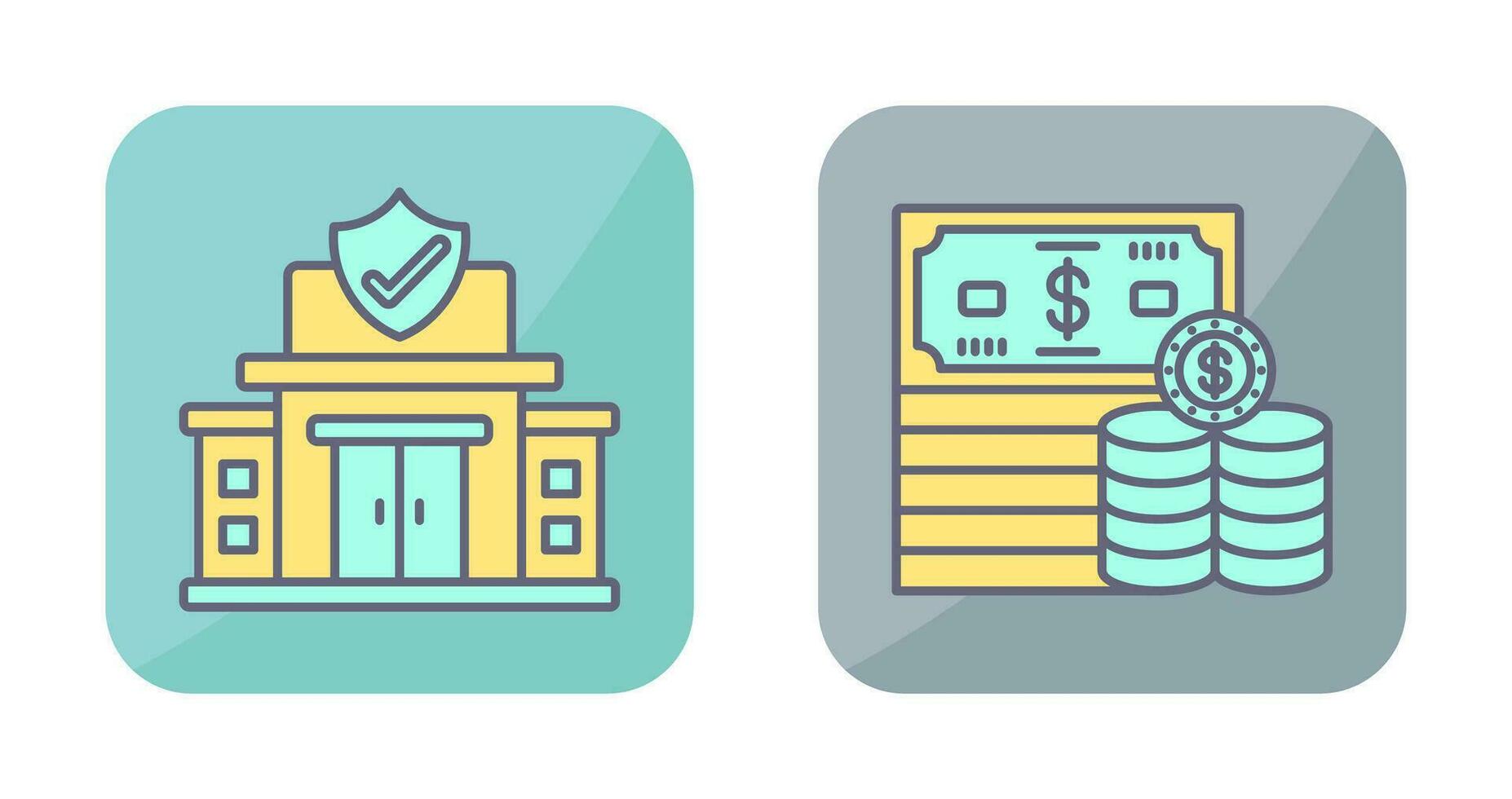 Protection Office and Money Icon vector