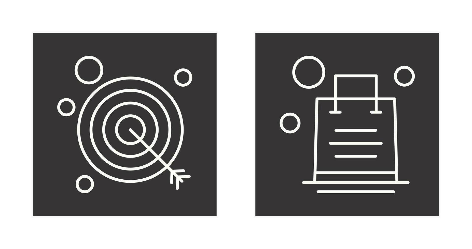 Shopping Bag and Target Icon vector
