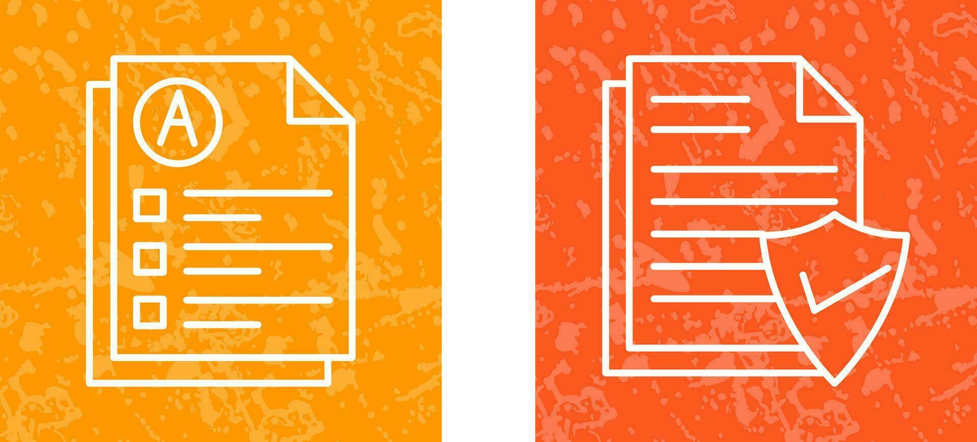 Exam and Valid Document Icon vector