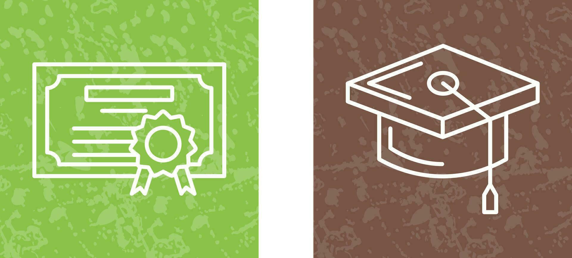 Diploma and Cap Icon vector