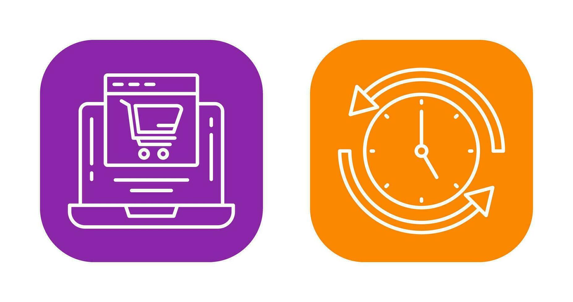 Add to Cart and Run time Icon vector