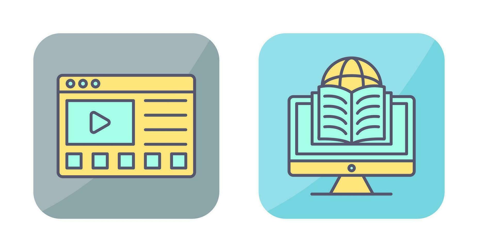 Online Tutorials and Learning Icon vector