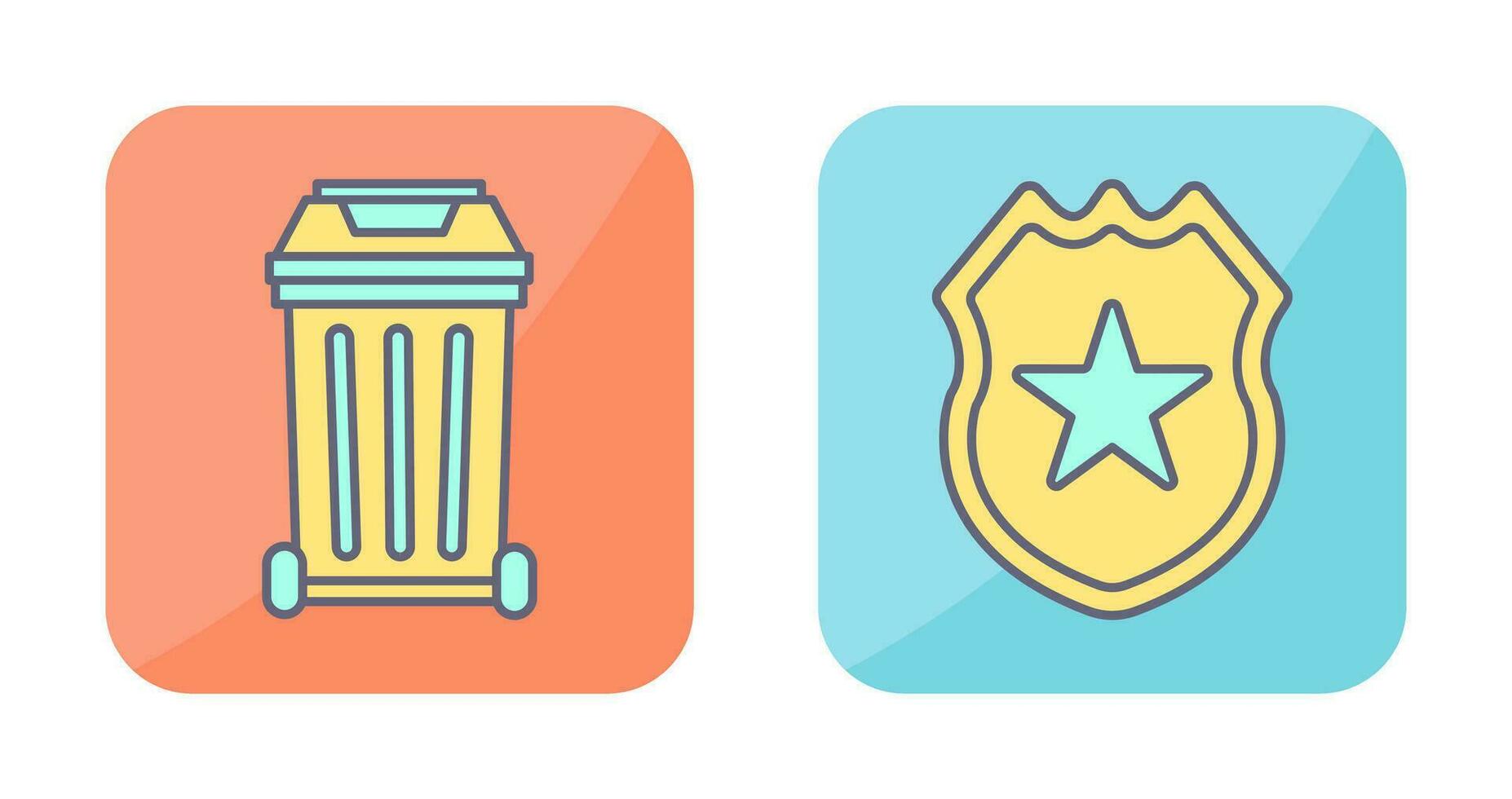 Gargage and Shield Icon vector