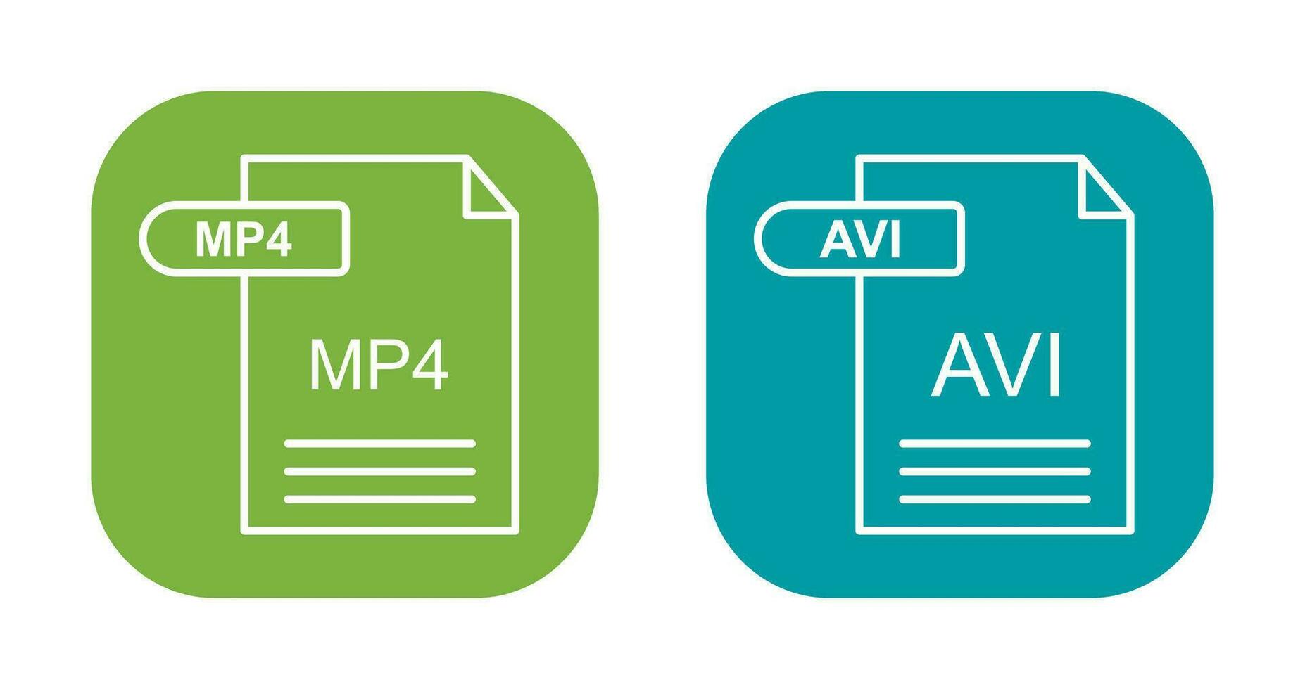 MP4 and AVI  Icon vector