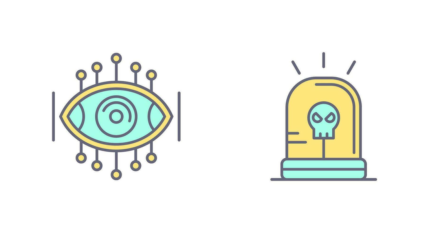 Spyware and Siren Icon vector