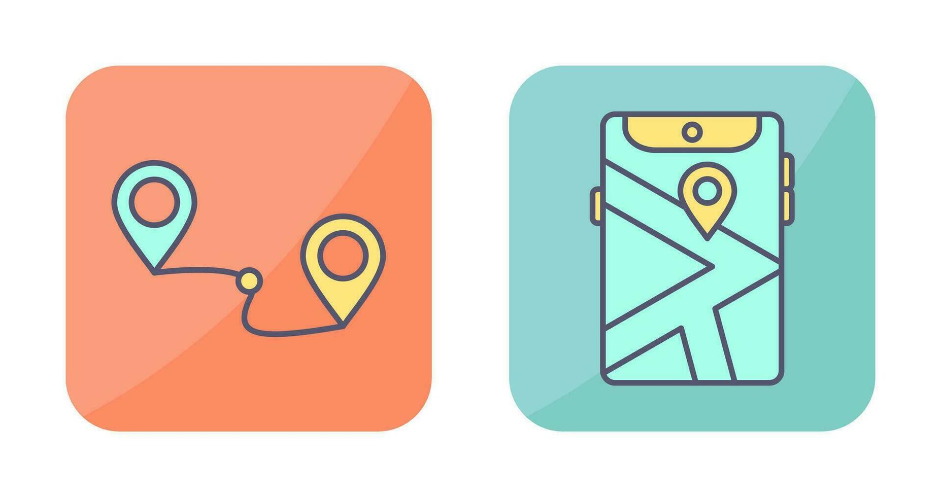 Route and Gps Icon vector