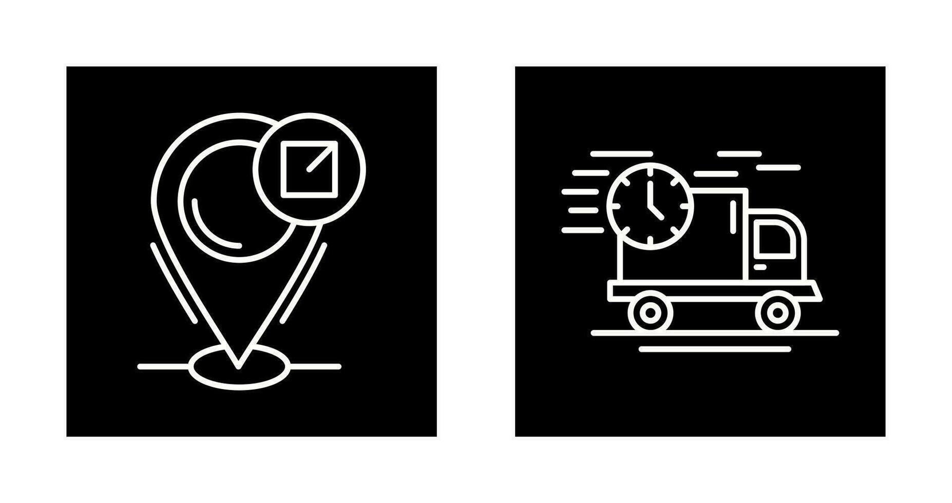 fast delivery and location Icon vector