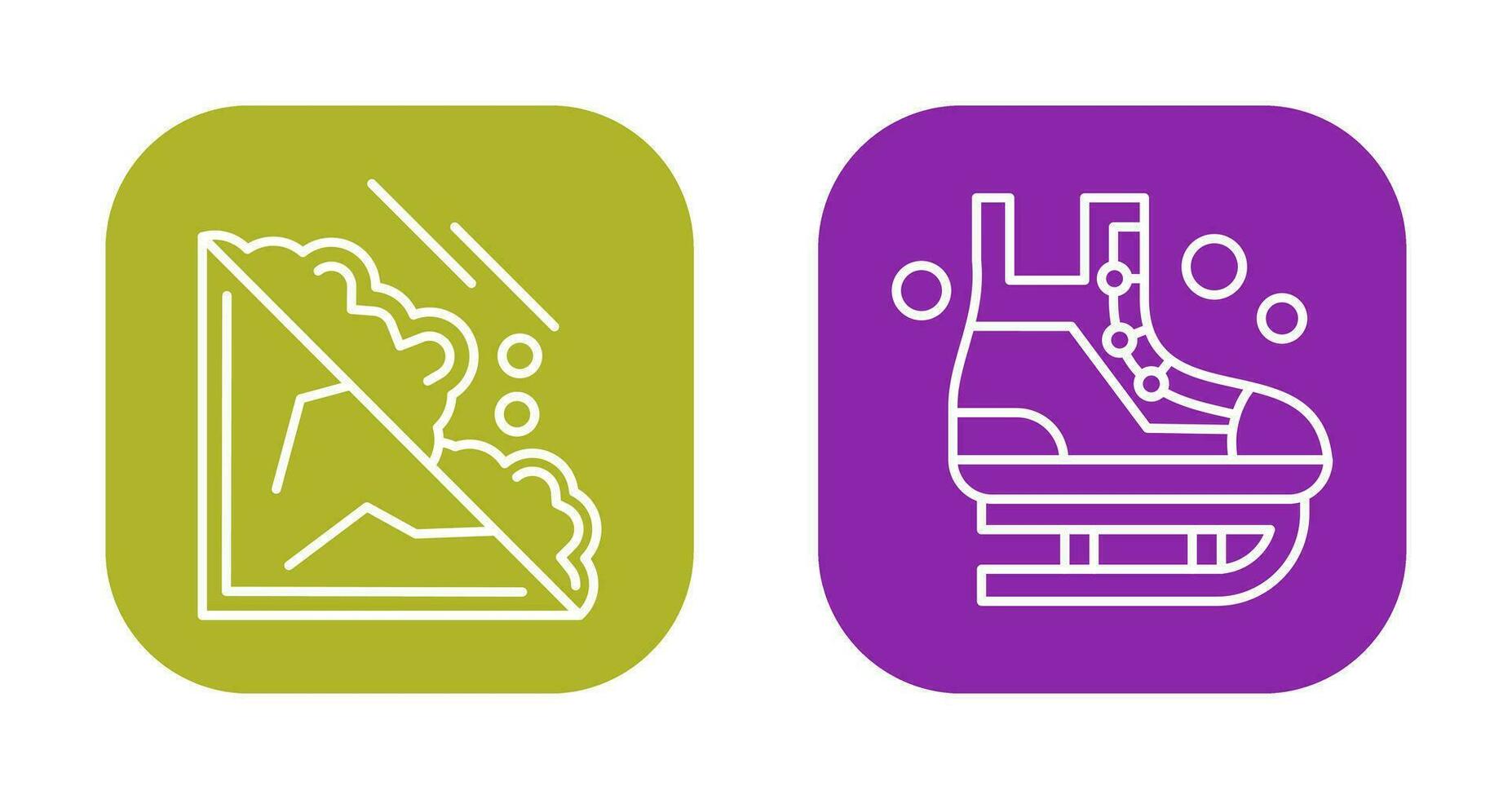 Avalanche and Ice Skating Icon vector
