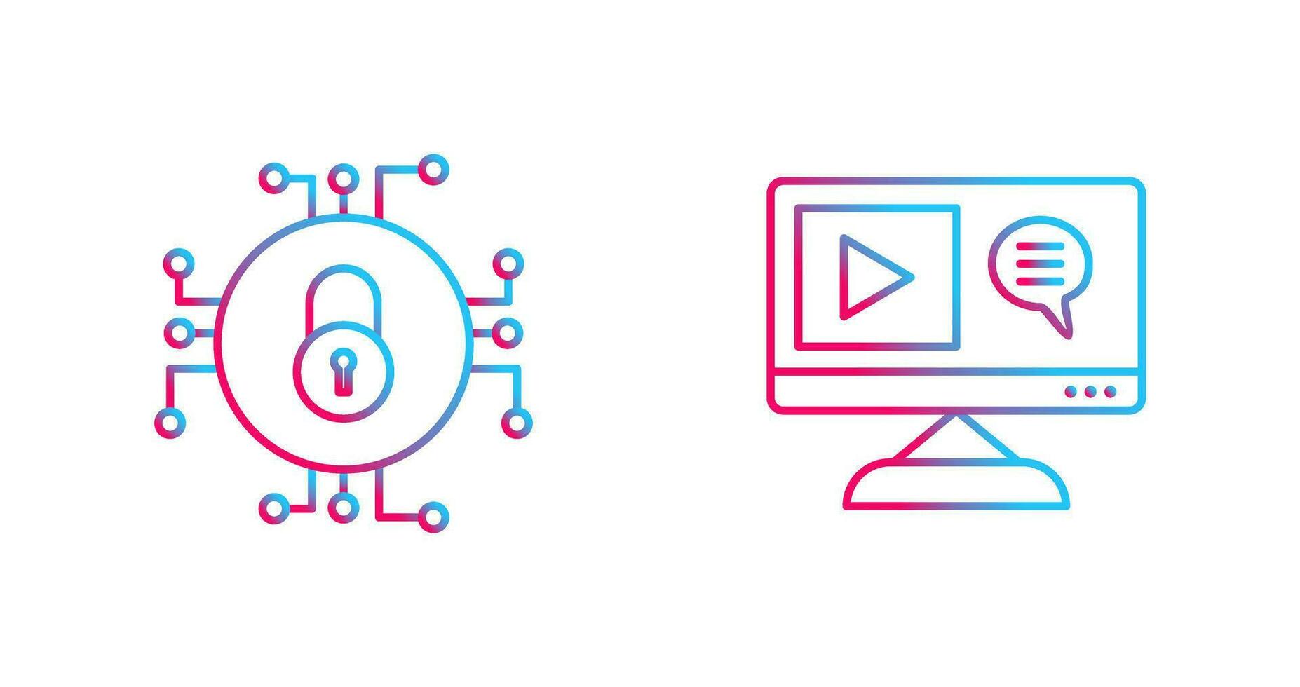 Data Security and Content Production Icon vector