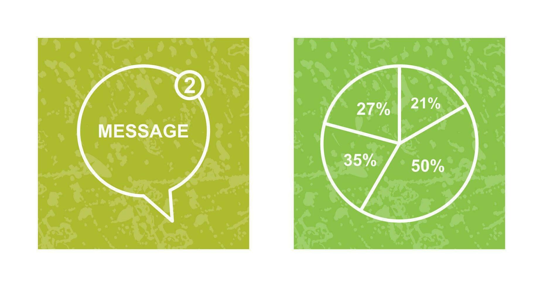 Message Bubbles and Pie Chart Icon vector