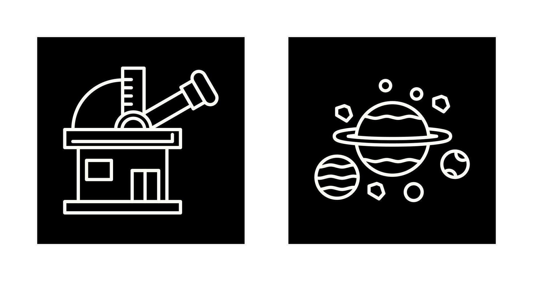 observatory and planets Icon vector