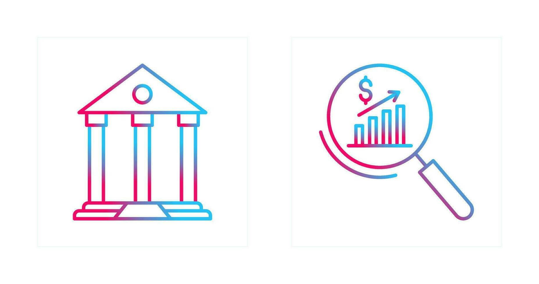 Parthenon and Statistics Icon vector