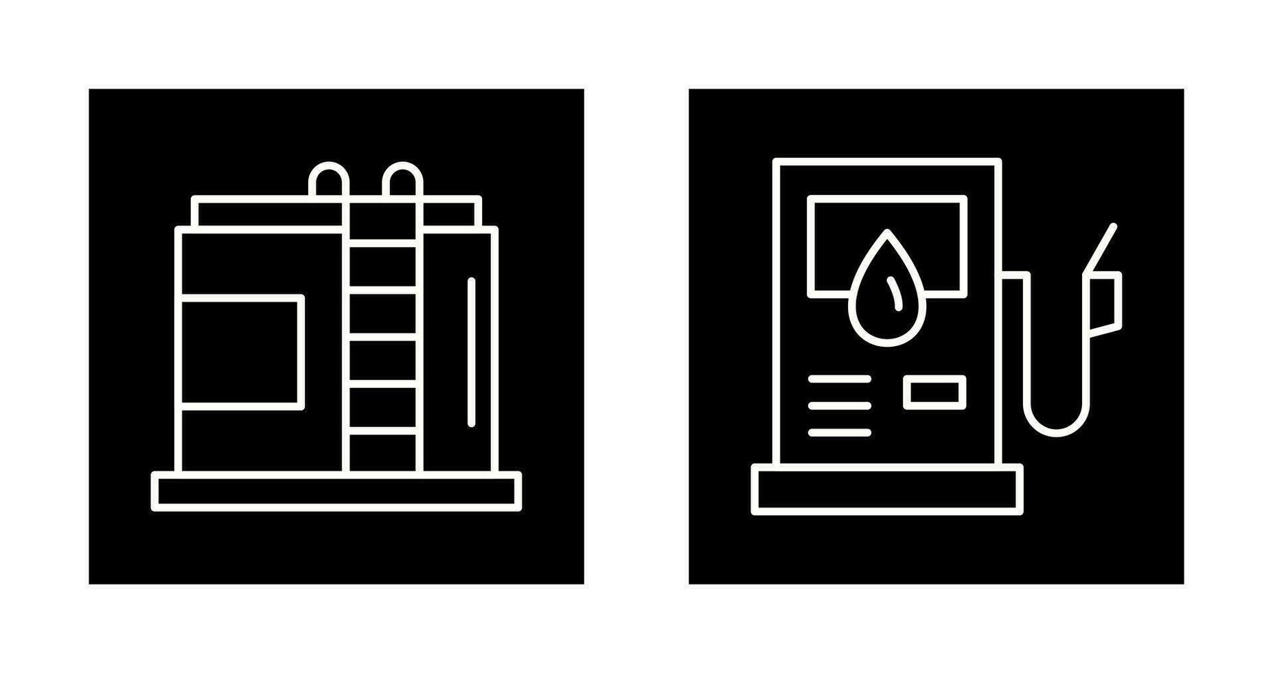 Water Tank and Petrol Pump Icon vector