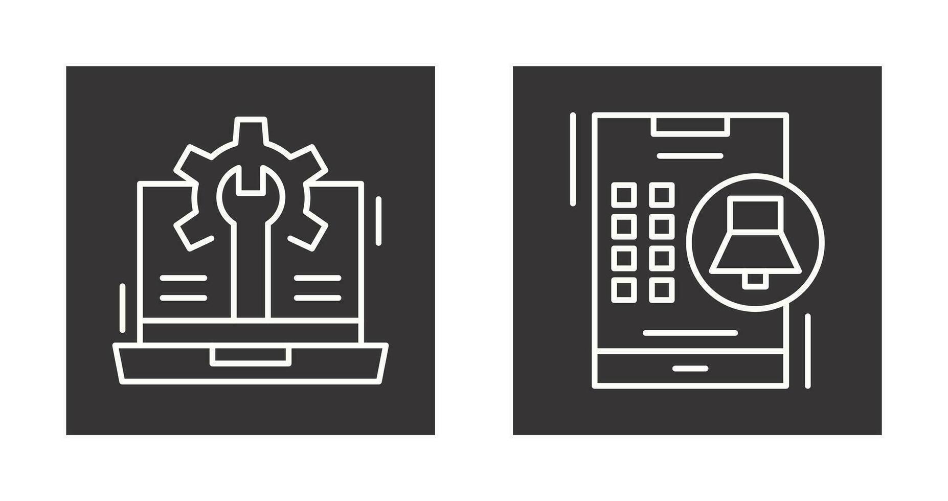 alarma y web desarrollo icono vector