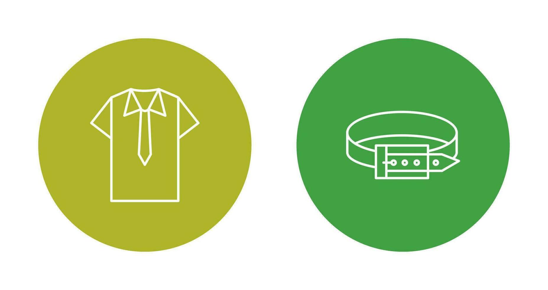 Shirt and Tie and Belt Icon vector