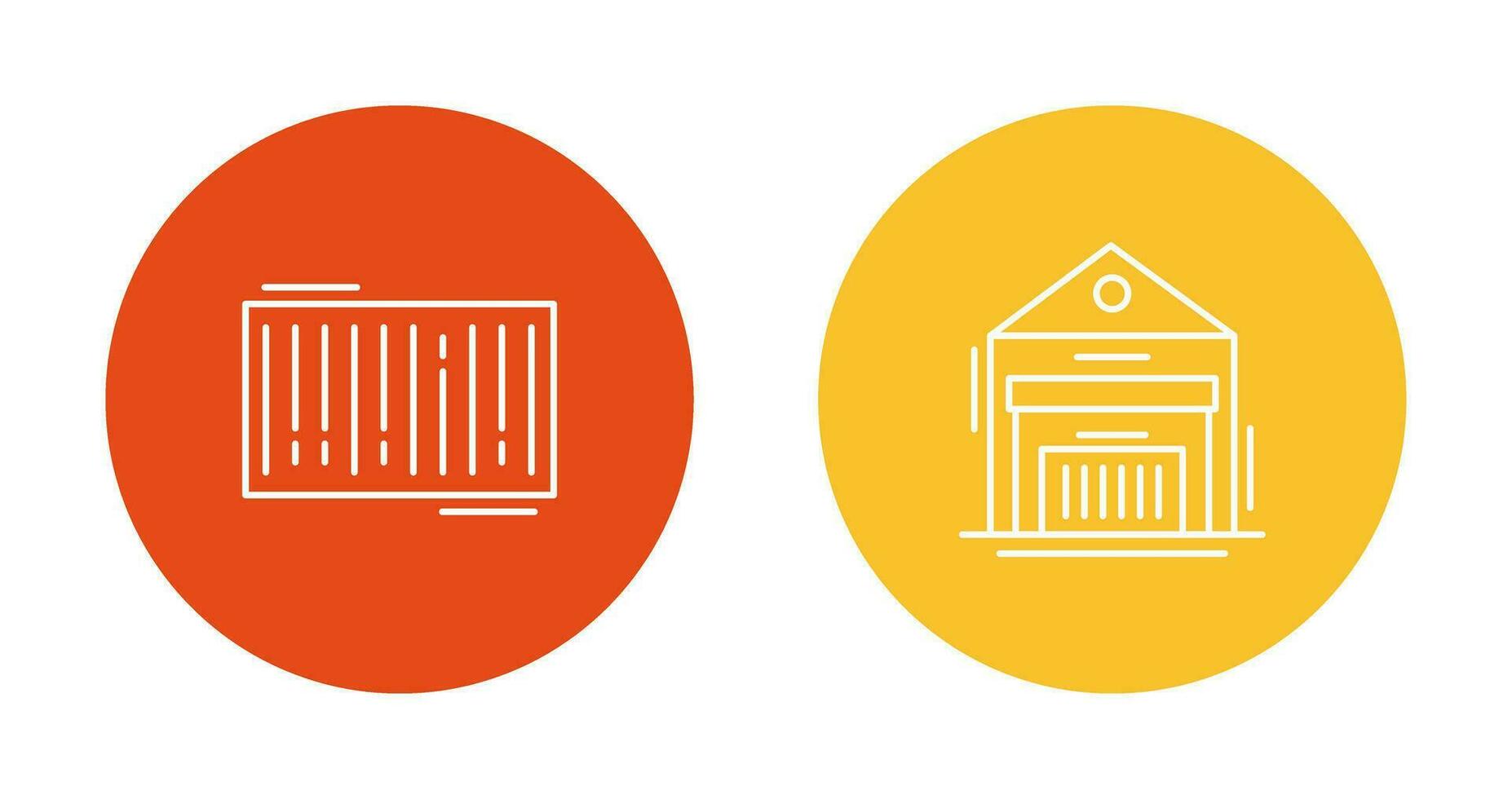 barcode and warehouse Icon vector