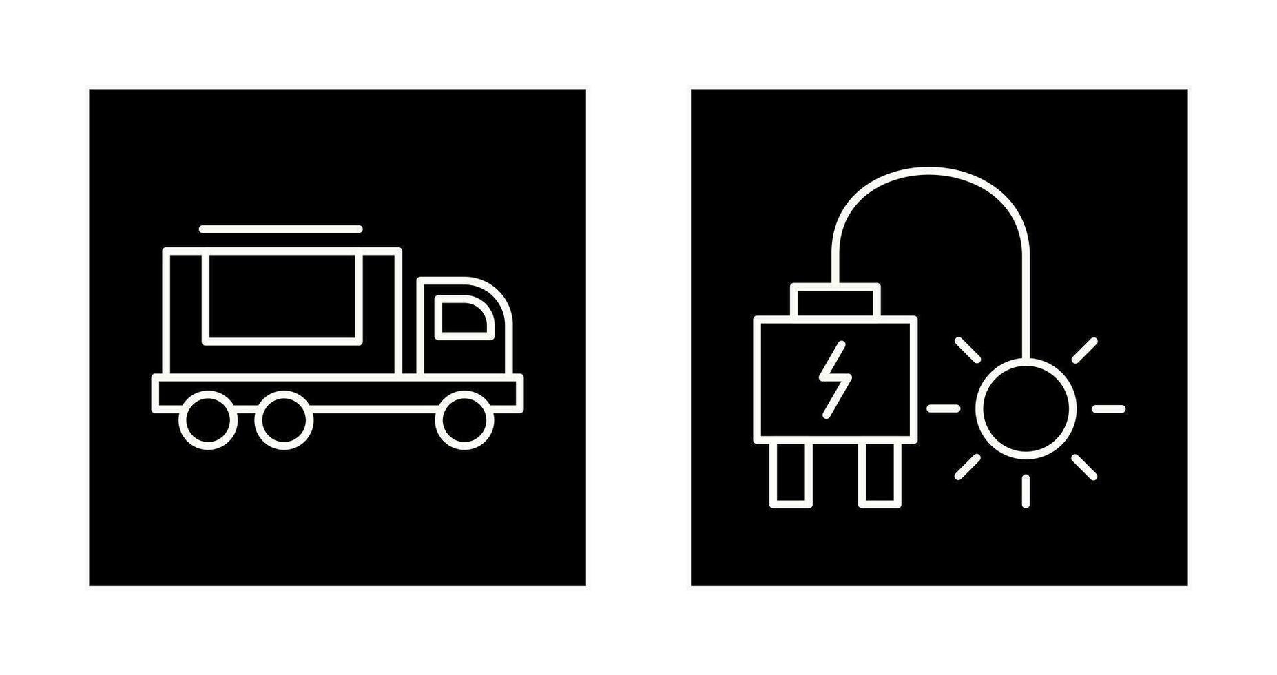 Cargo Truck and Plug Icon vector