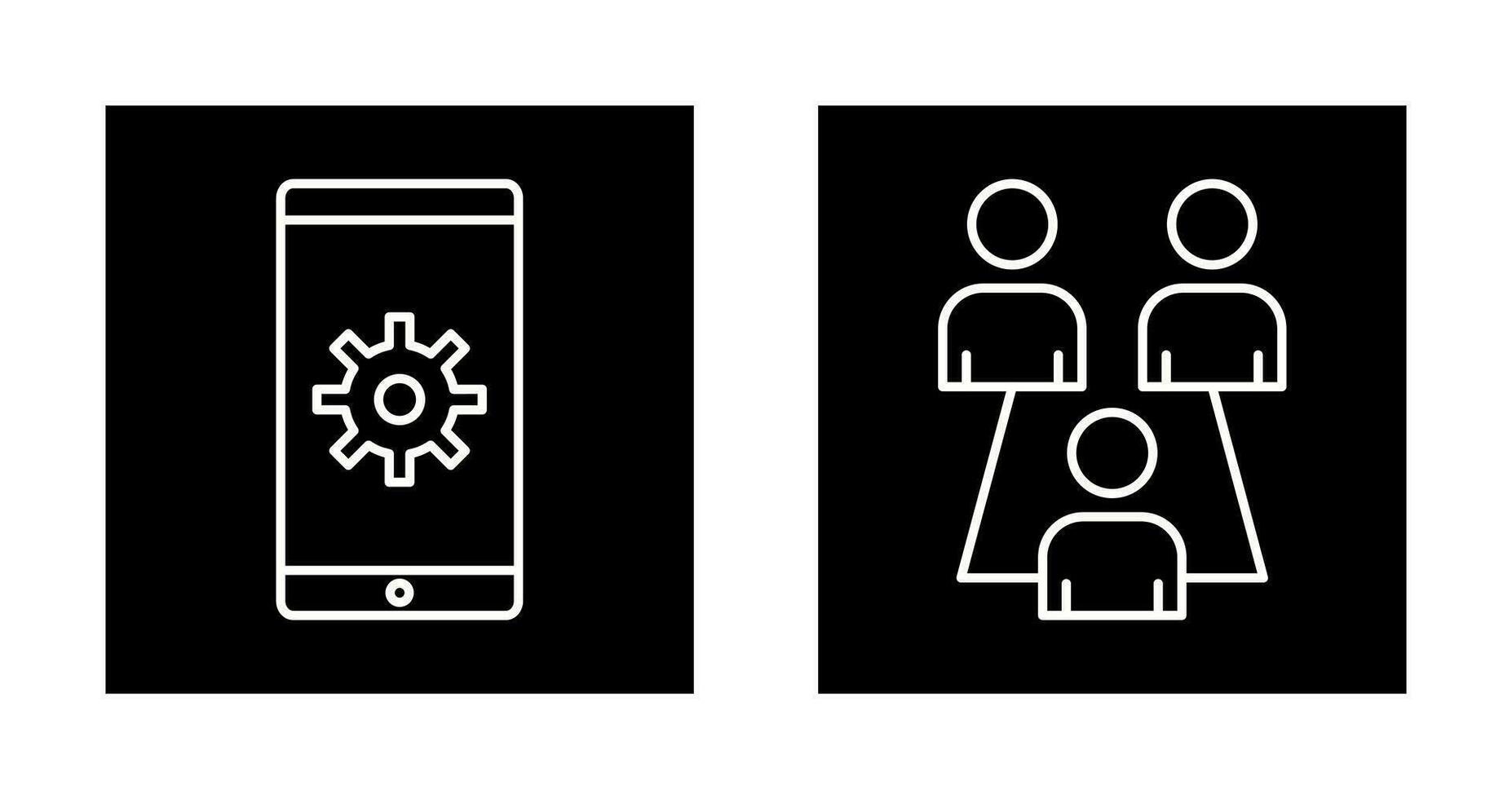 Network Settings and Connected Users Icon vector