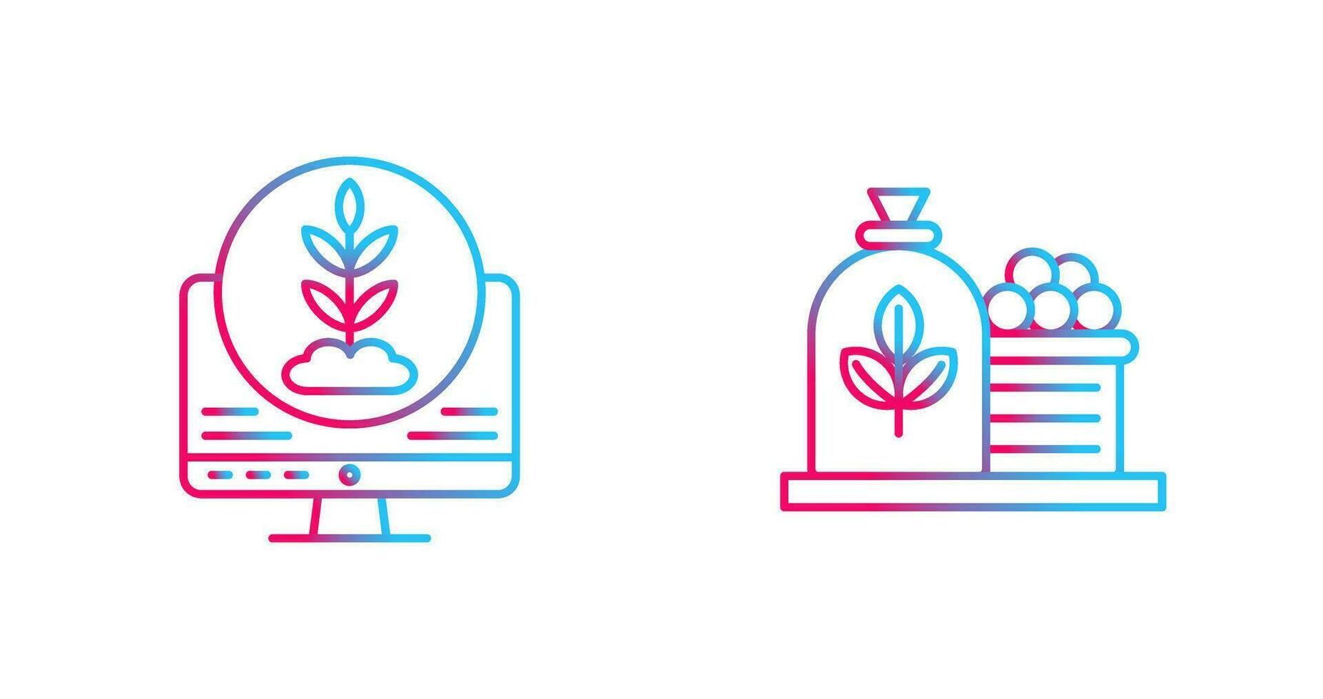 planta y cosecha icono vector