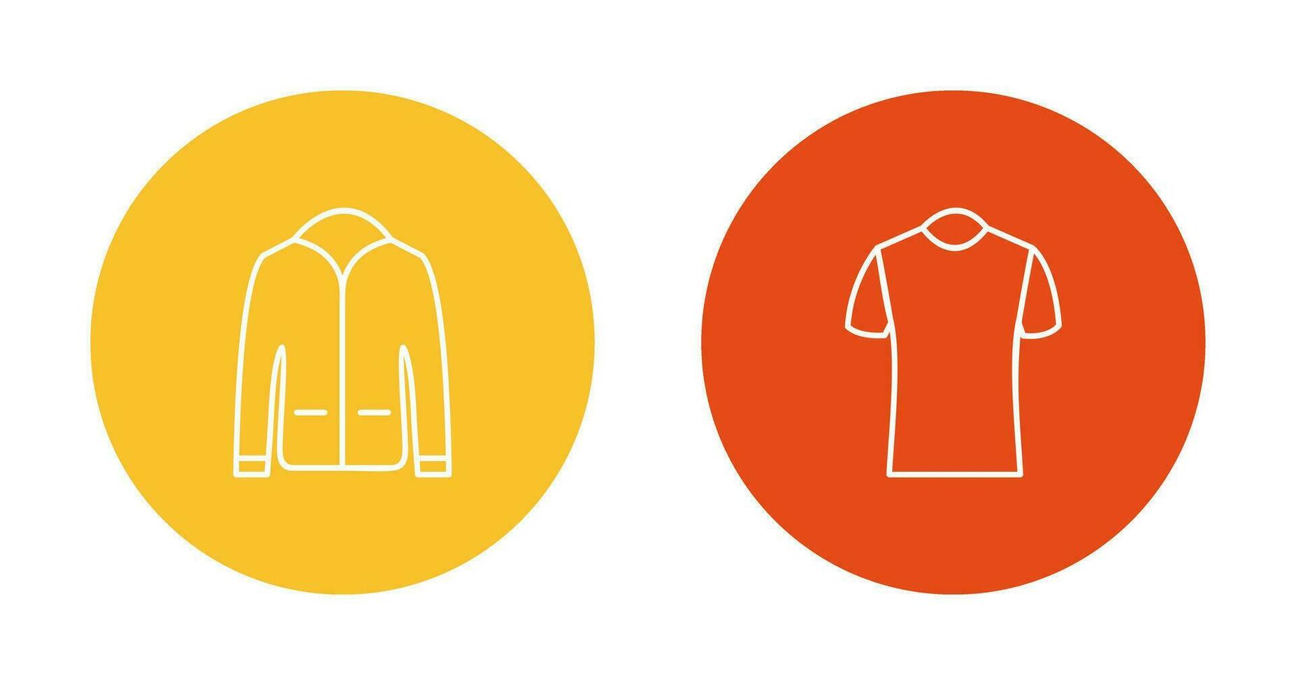 Mens Jacket and Polo Shirt Icon vector