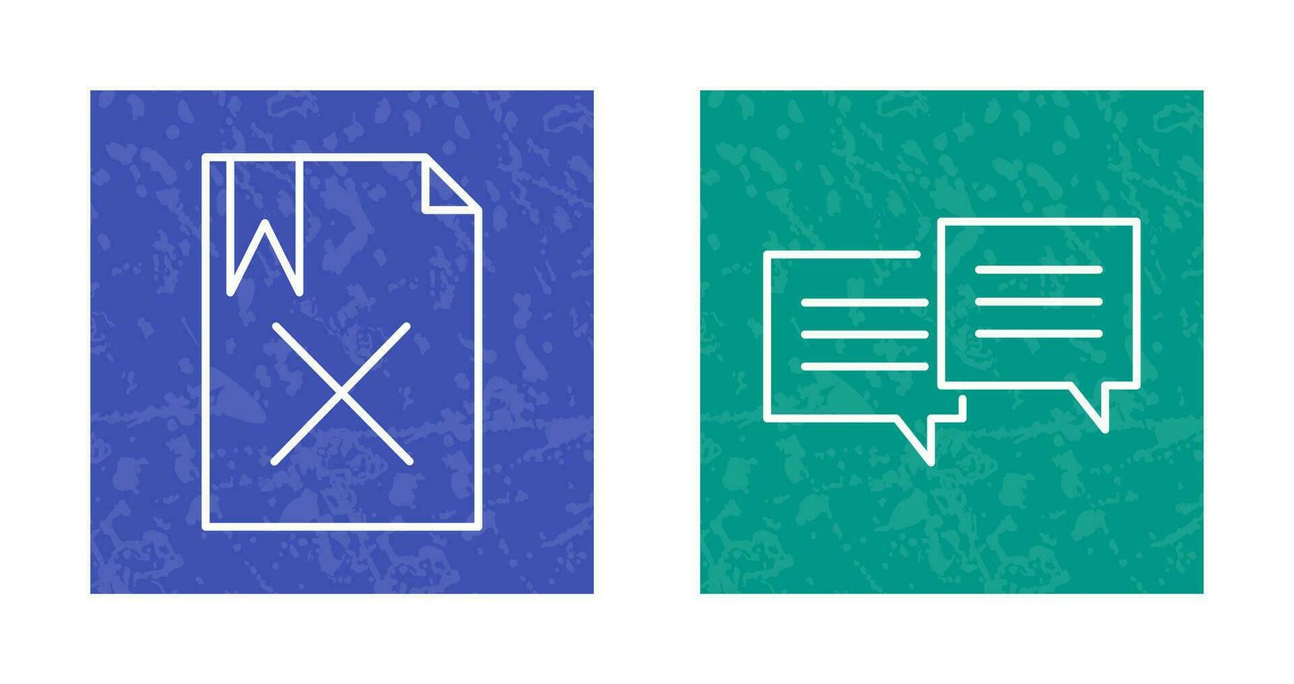 delete and two chat bubbles Icon vector