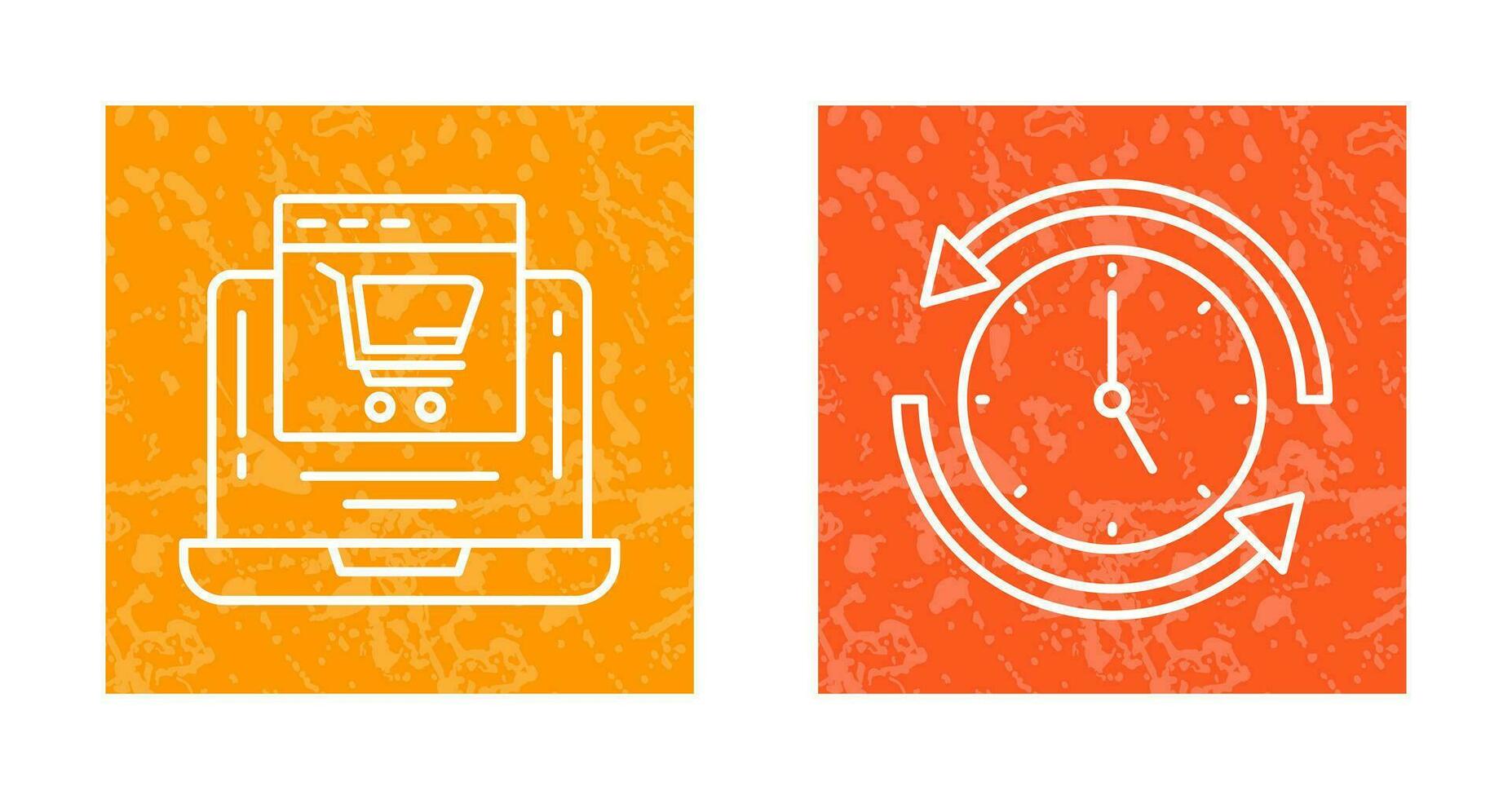 Add to Cart and Run time Icon vector