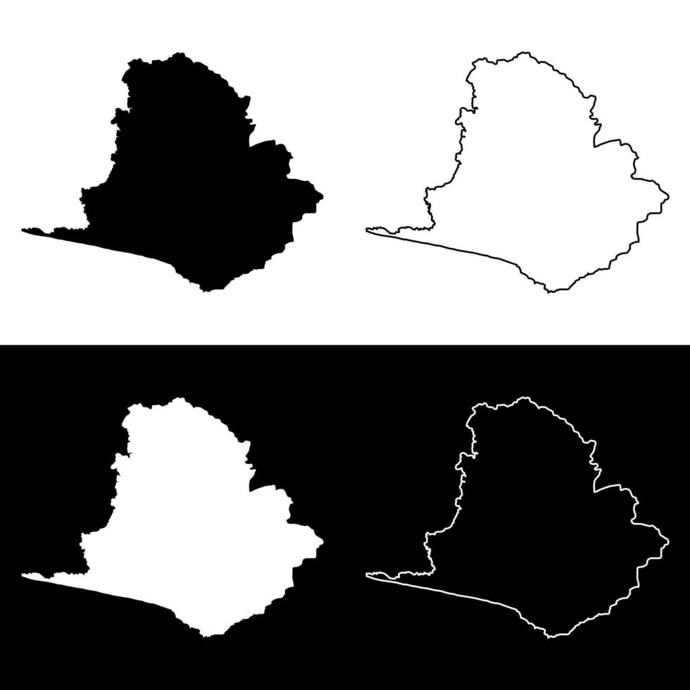 occidental región mapa, administrativo división de Ghana. vector ilustración.