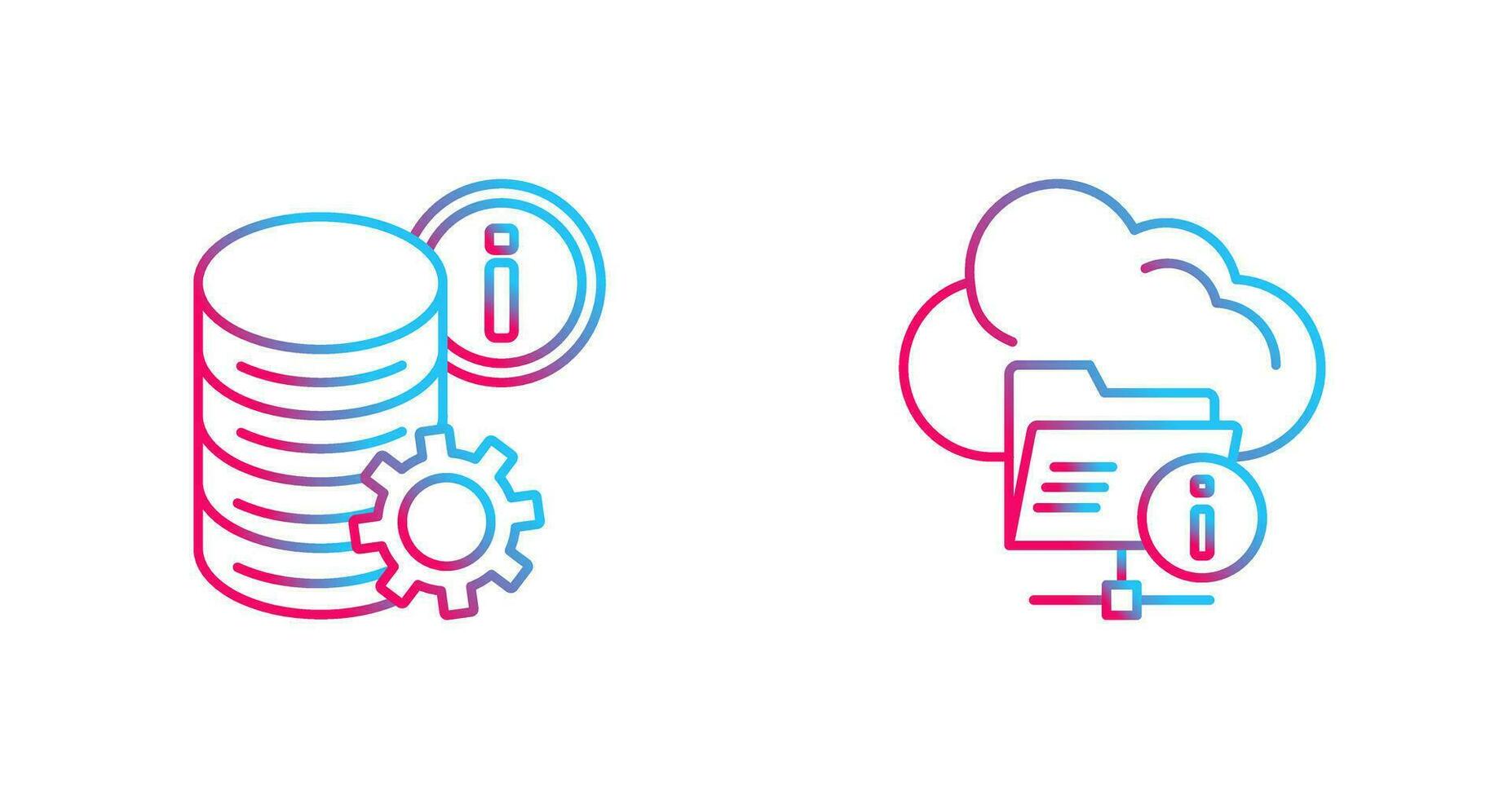 data and folder  Icon vector