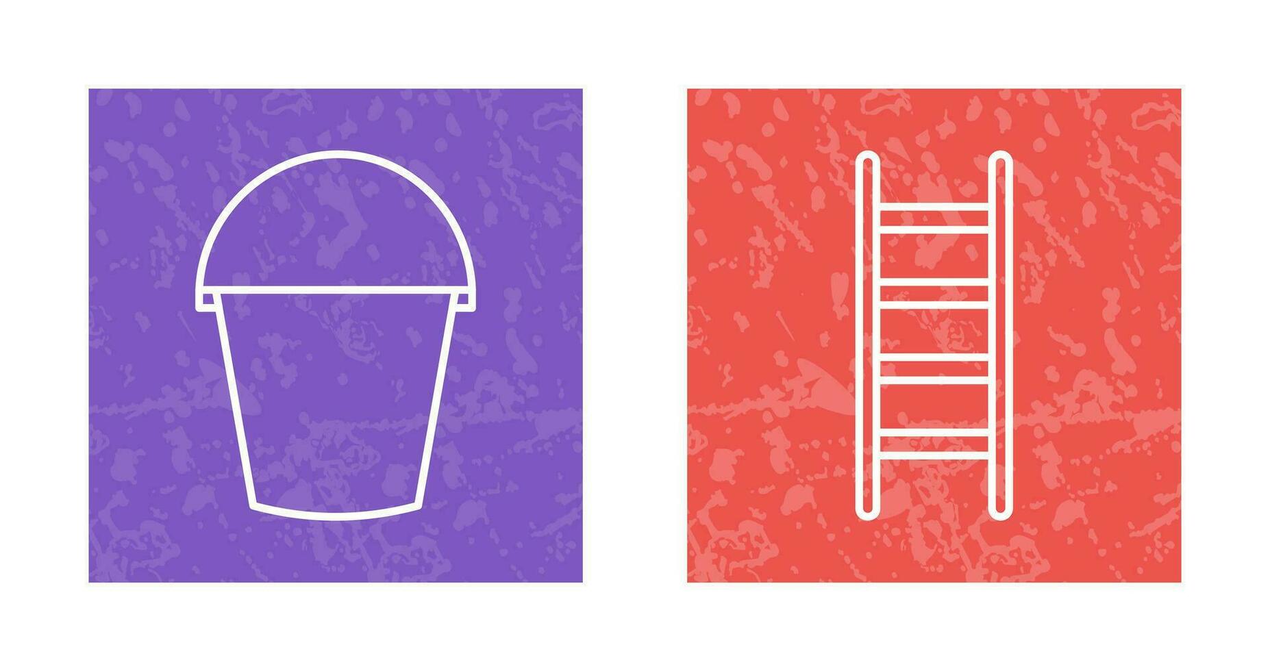Water Bucket and Ladder Icon vector