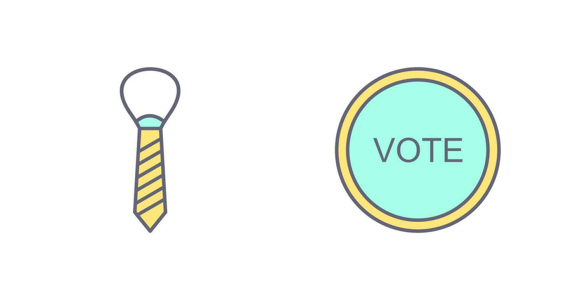 Tie and Vote Link Icon vector