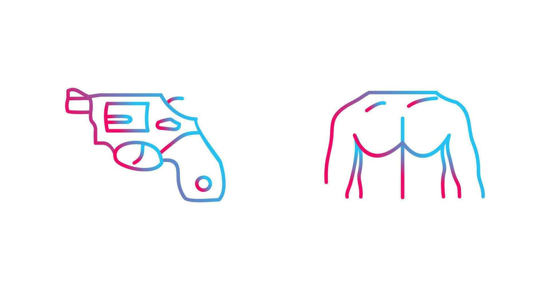 Revolver and Chest Icon vector
