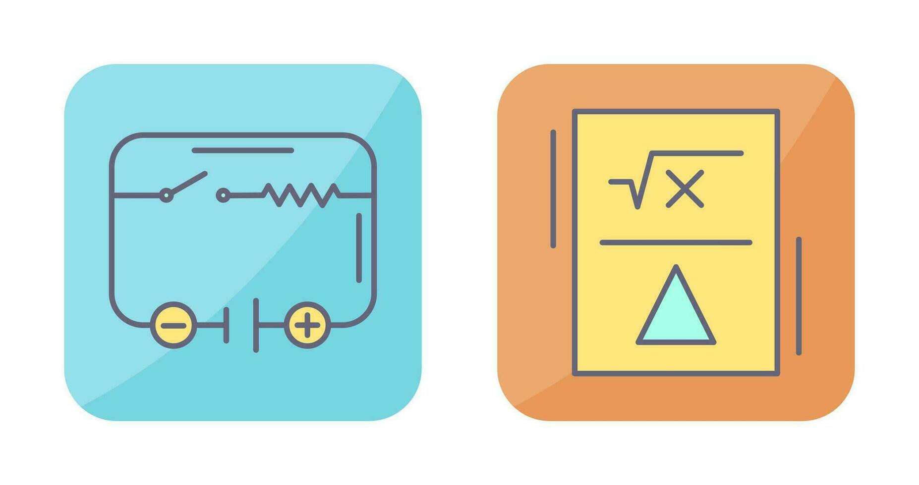 Electrical Circuit and Formula Icon vector