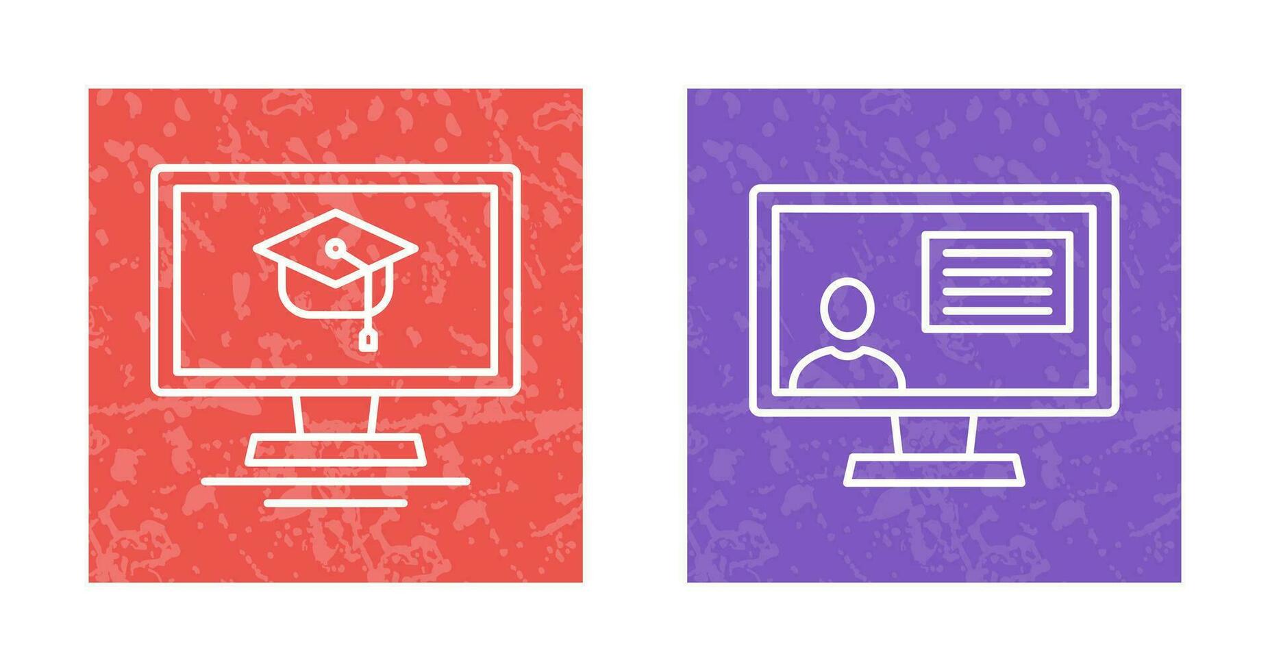 Online Course and distance Icon vector