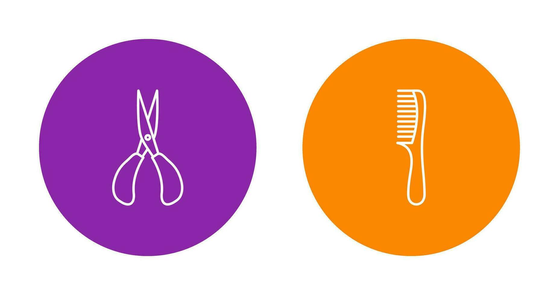 Scissor and Comb Icon vector