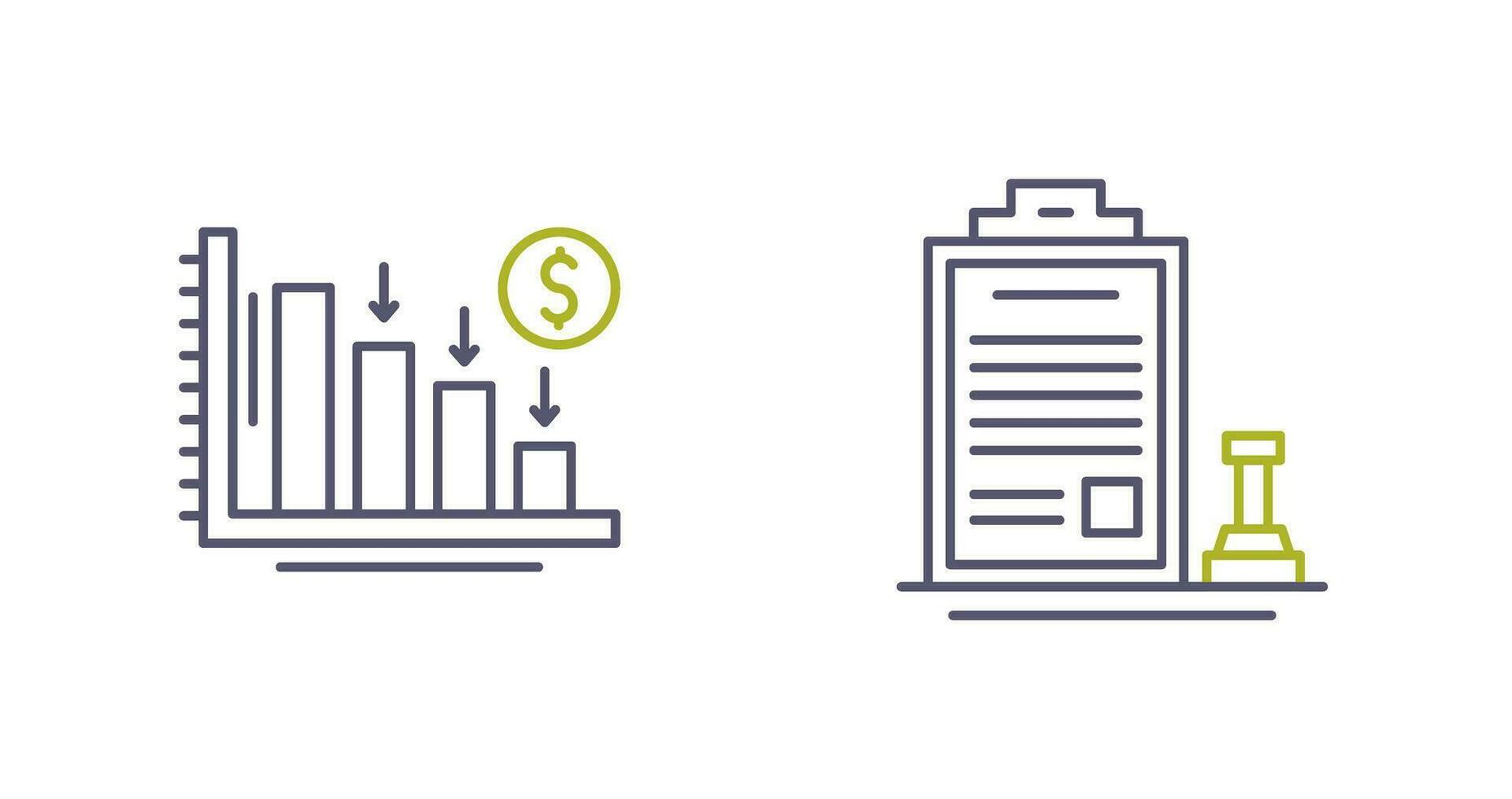 Loss and Stamp Icon vector