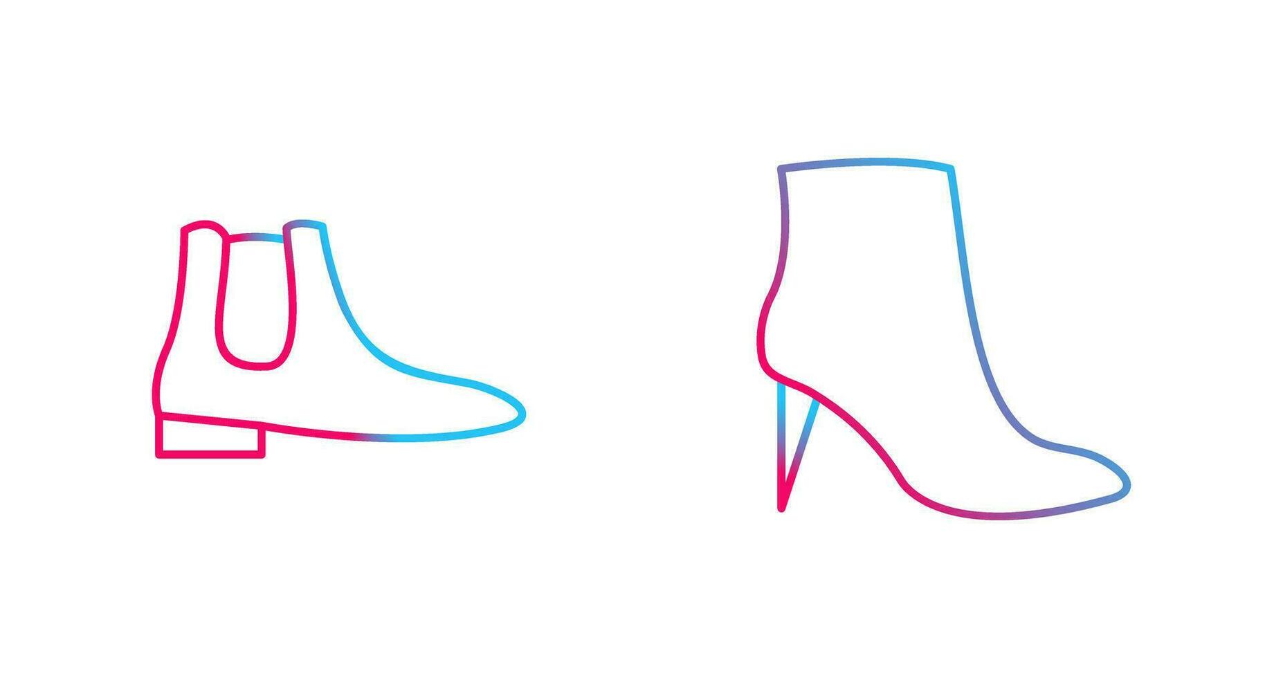 Men Boots and high heels Icon vector