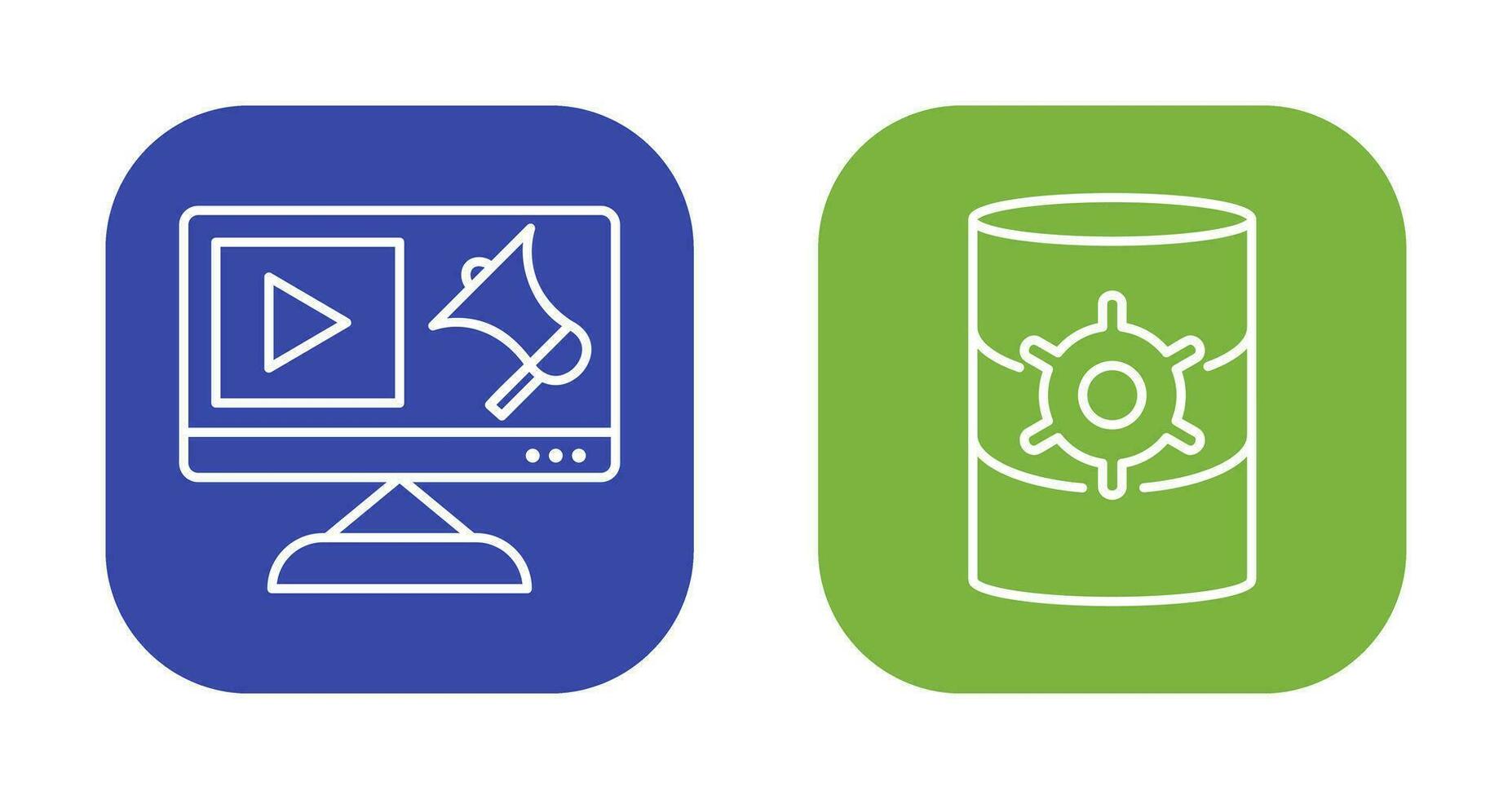 Digital Marketing and Database Management Icon vector