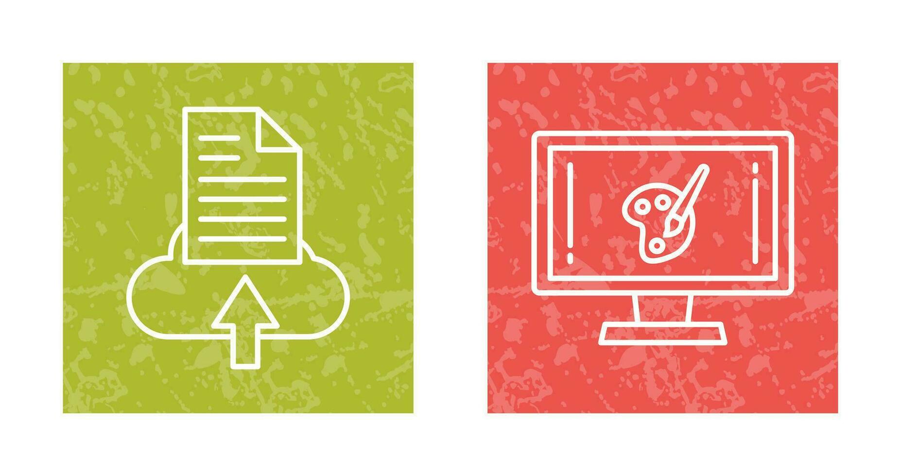 File Upload and Art Icon vector