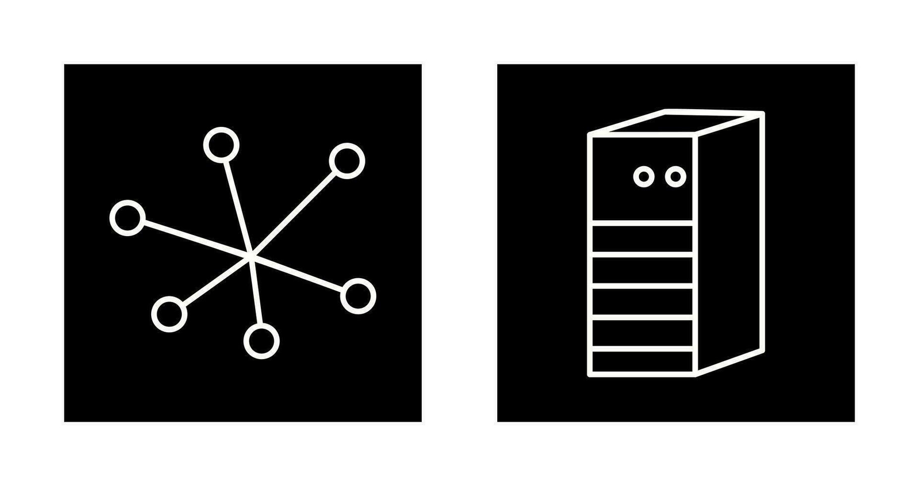 Internet and Server Network Icon vector