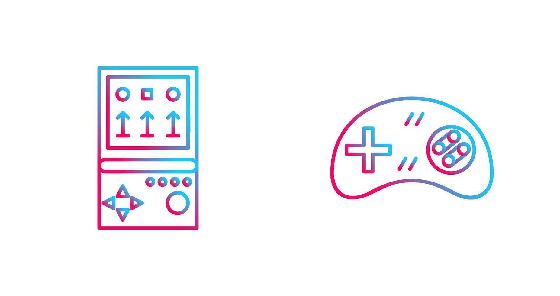 Brick Game and Gamng Control Icon vector