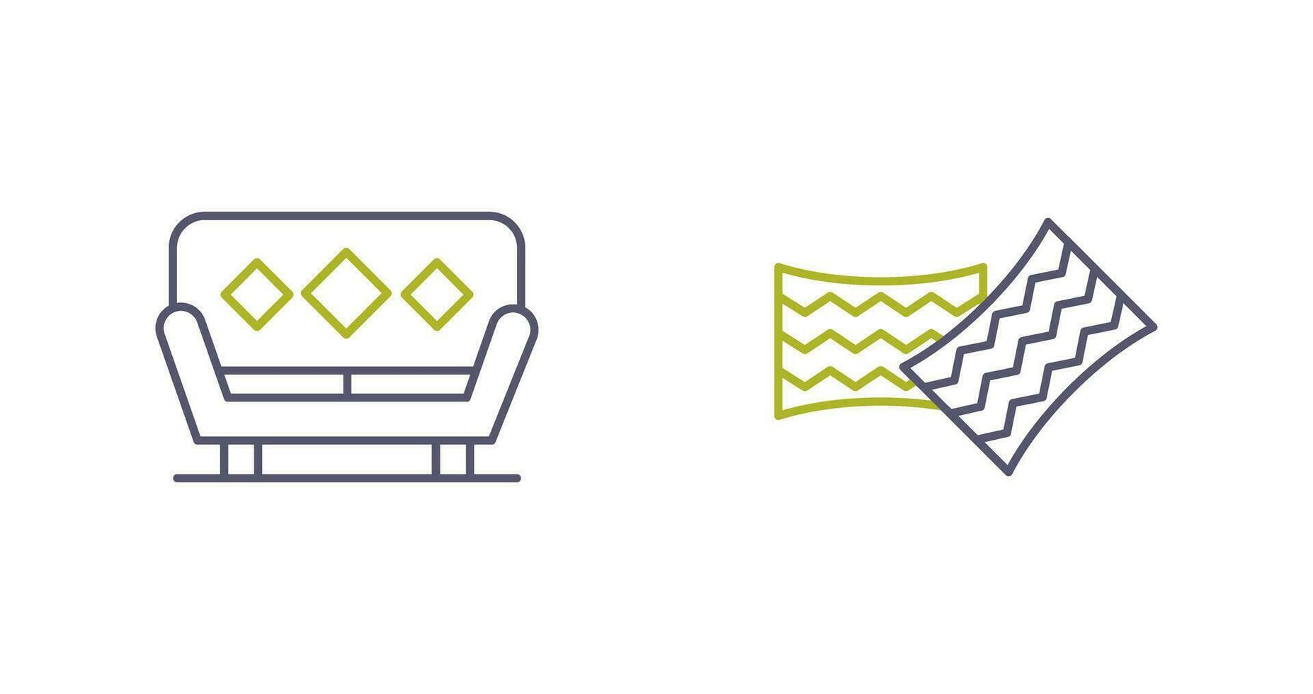 Sofa and Cushions Icon vector