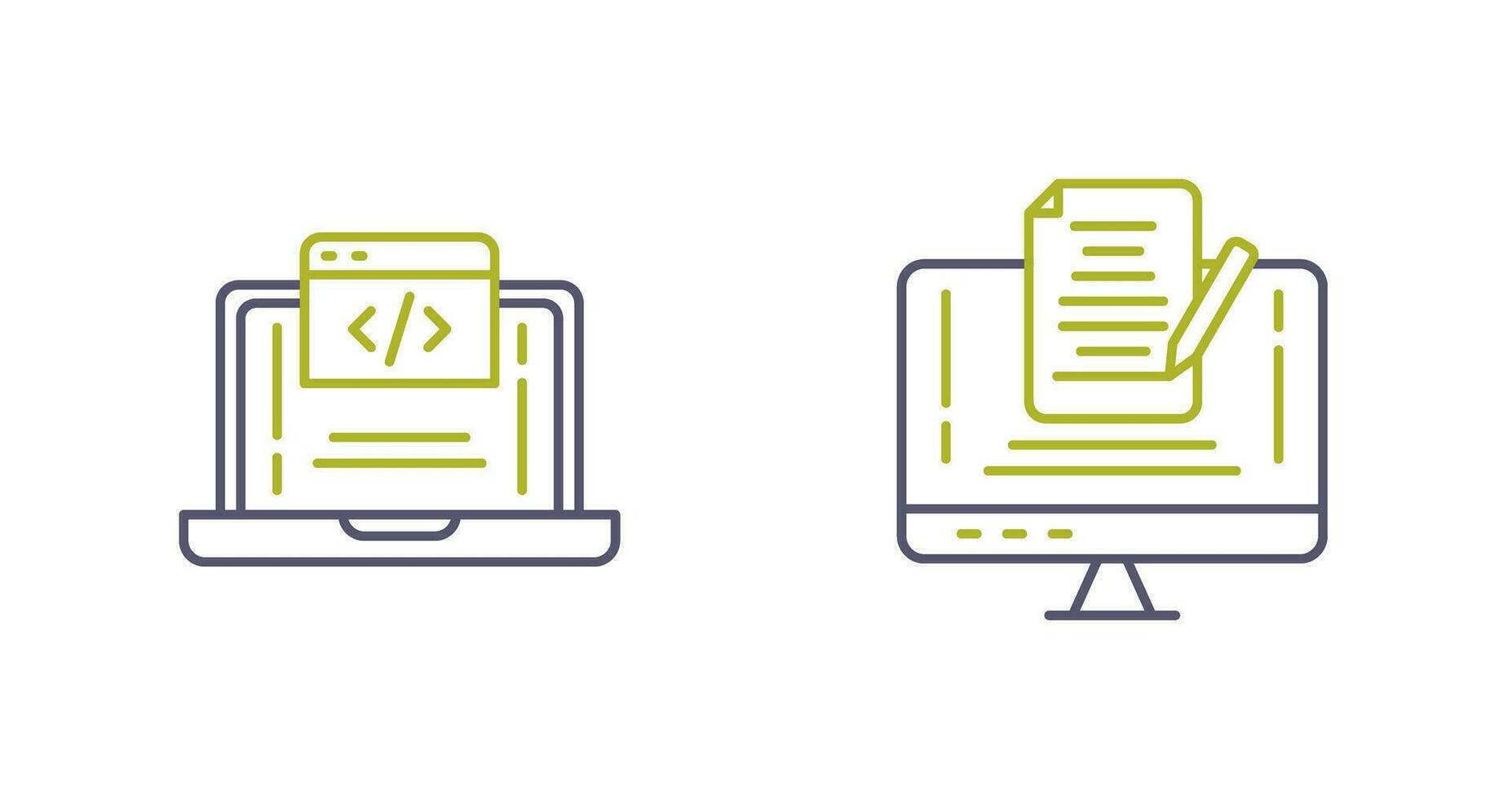 Coding and Note Icon vector