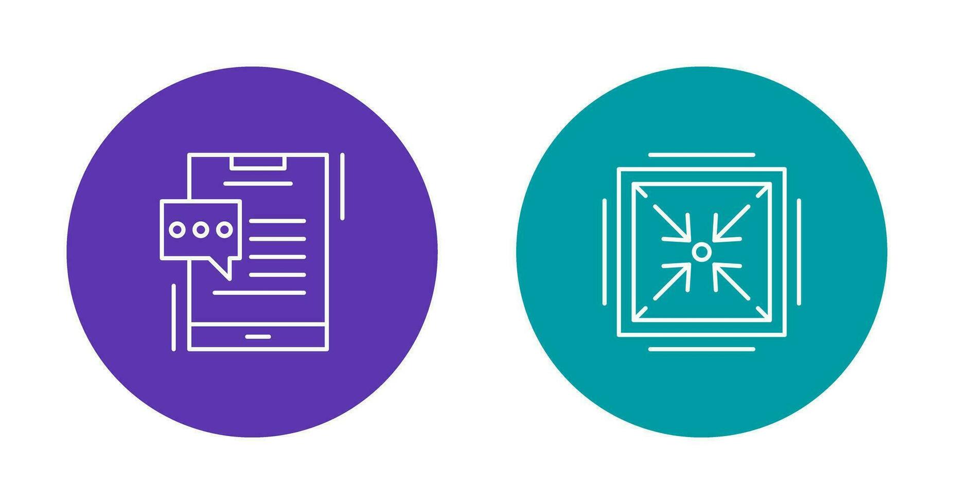 Chat and Minimize Icon vector