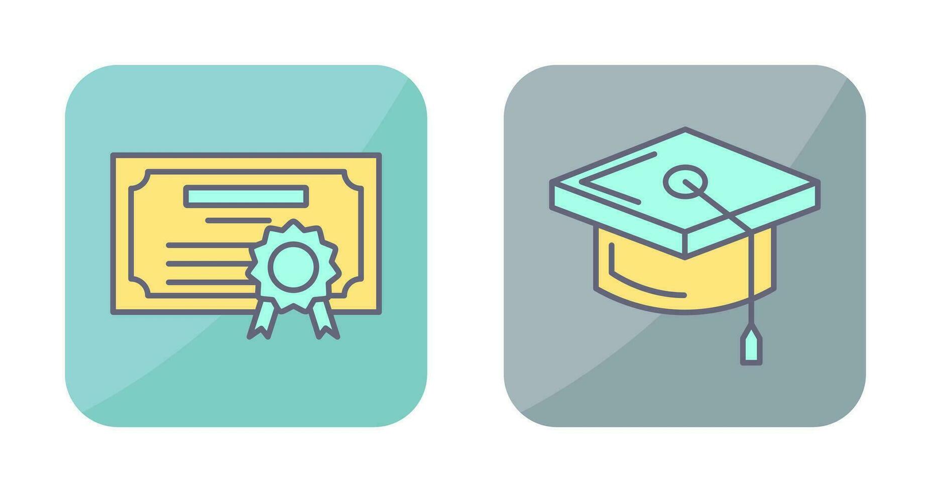 Diploma and Cap Icon vector