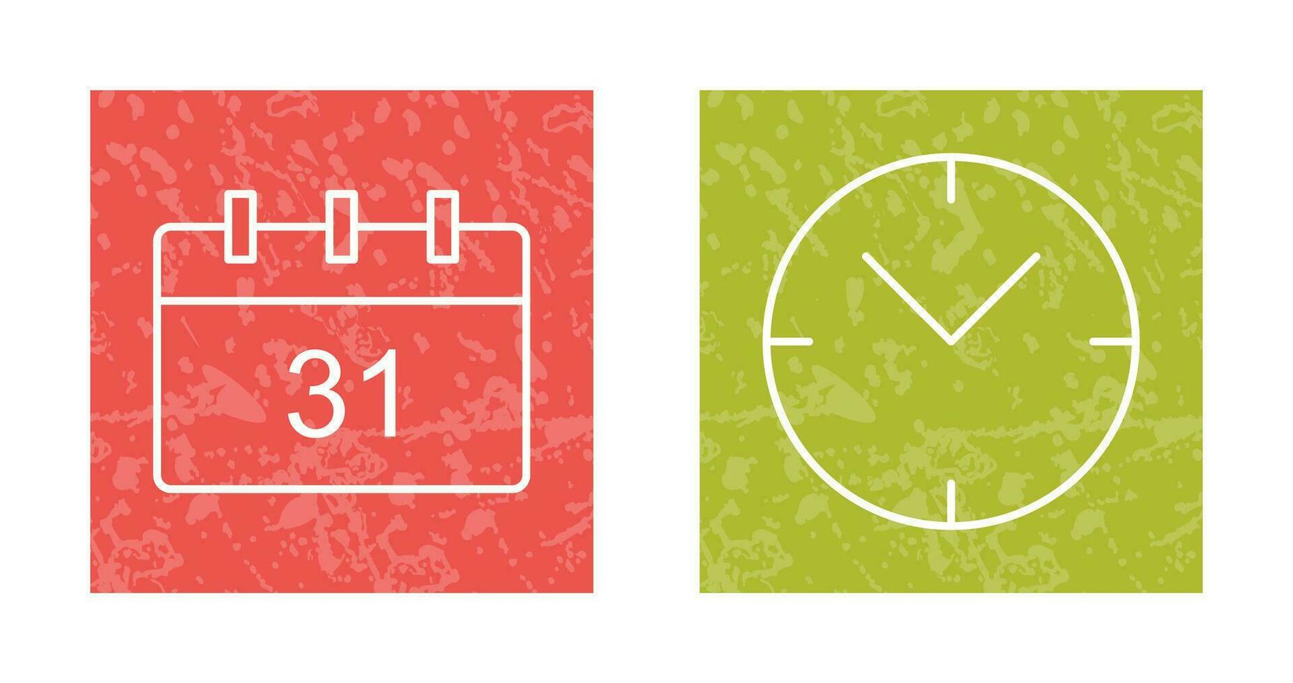 calendar and clock Icon vector