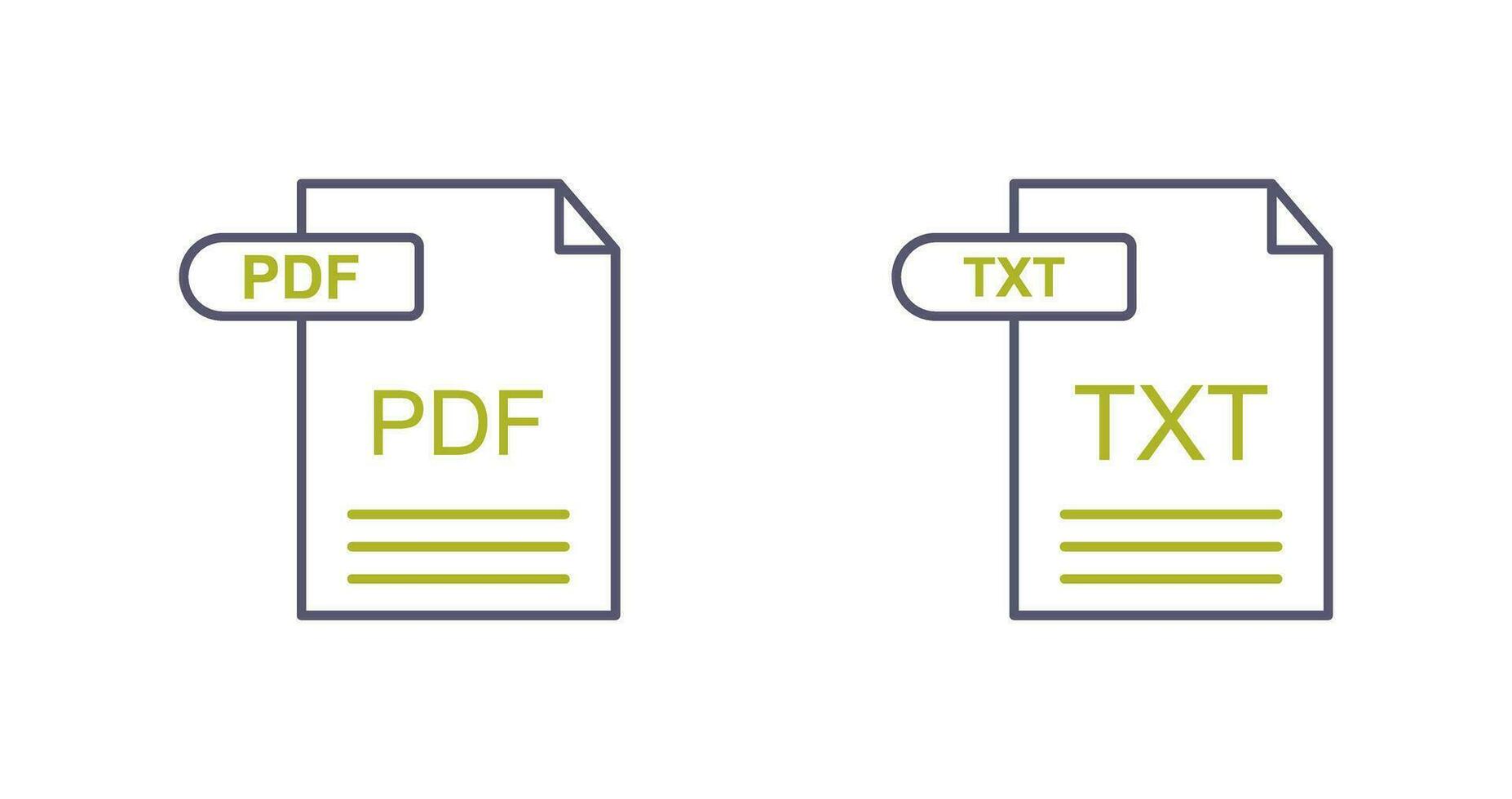 PDF and TXT Icon vector