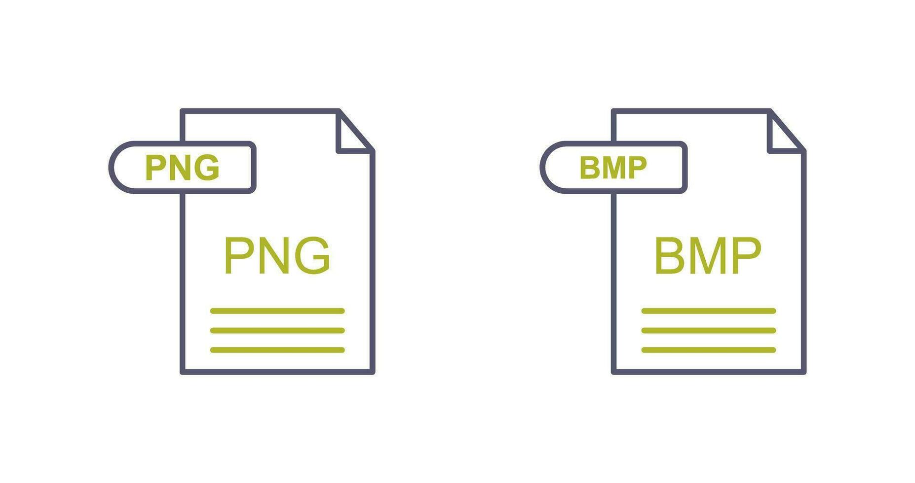 PNG and BMP Icon vector