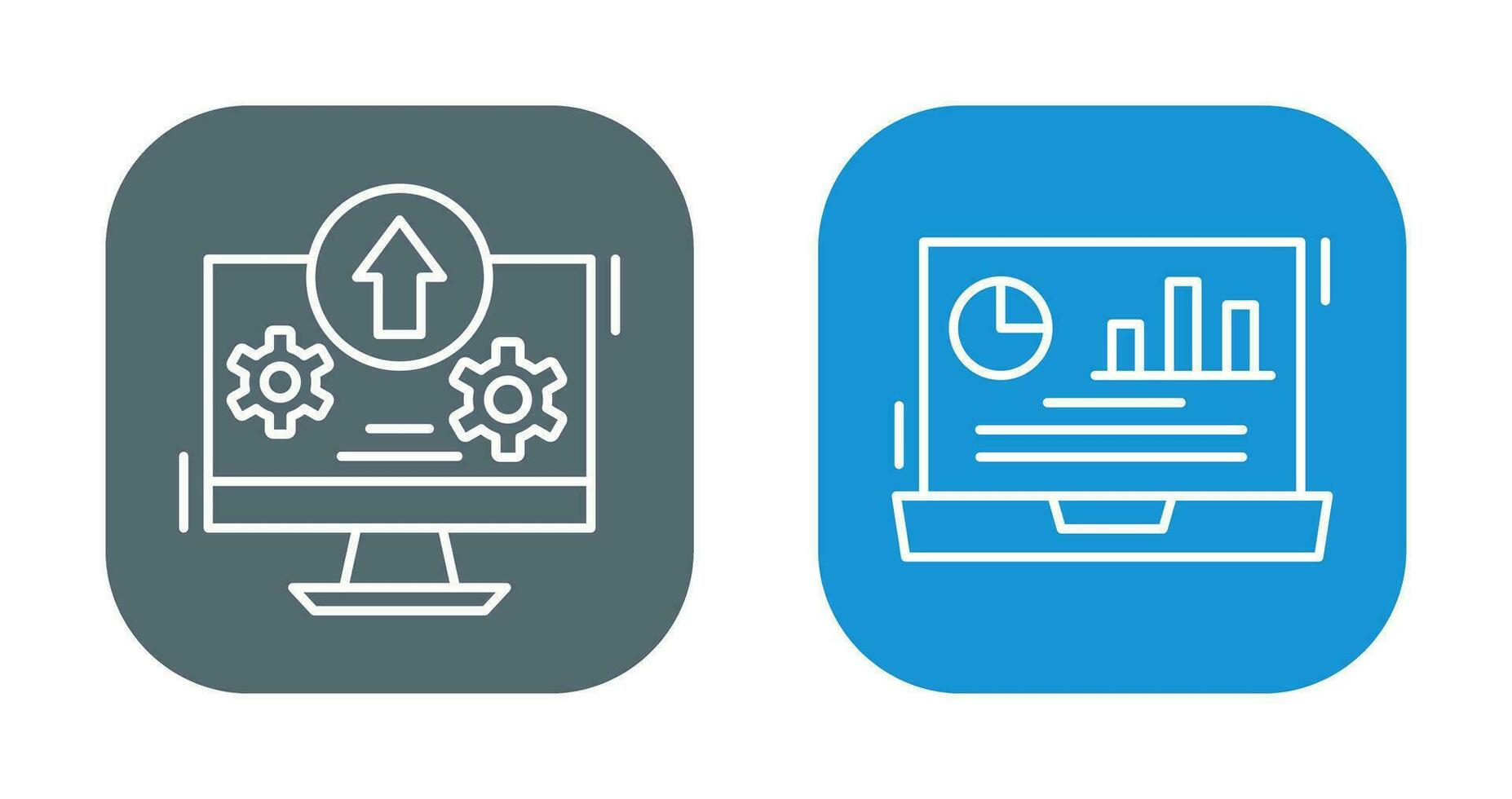 Upload and Dashboard Icon vector