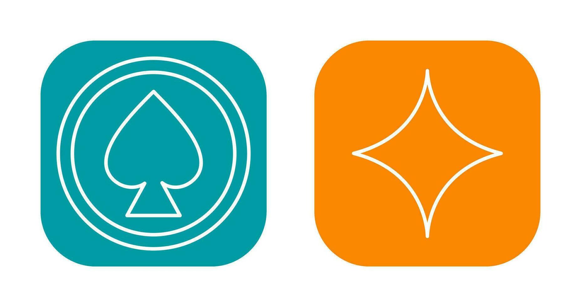 Spade and Diamond Icon vector