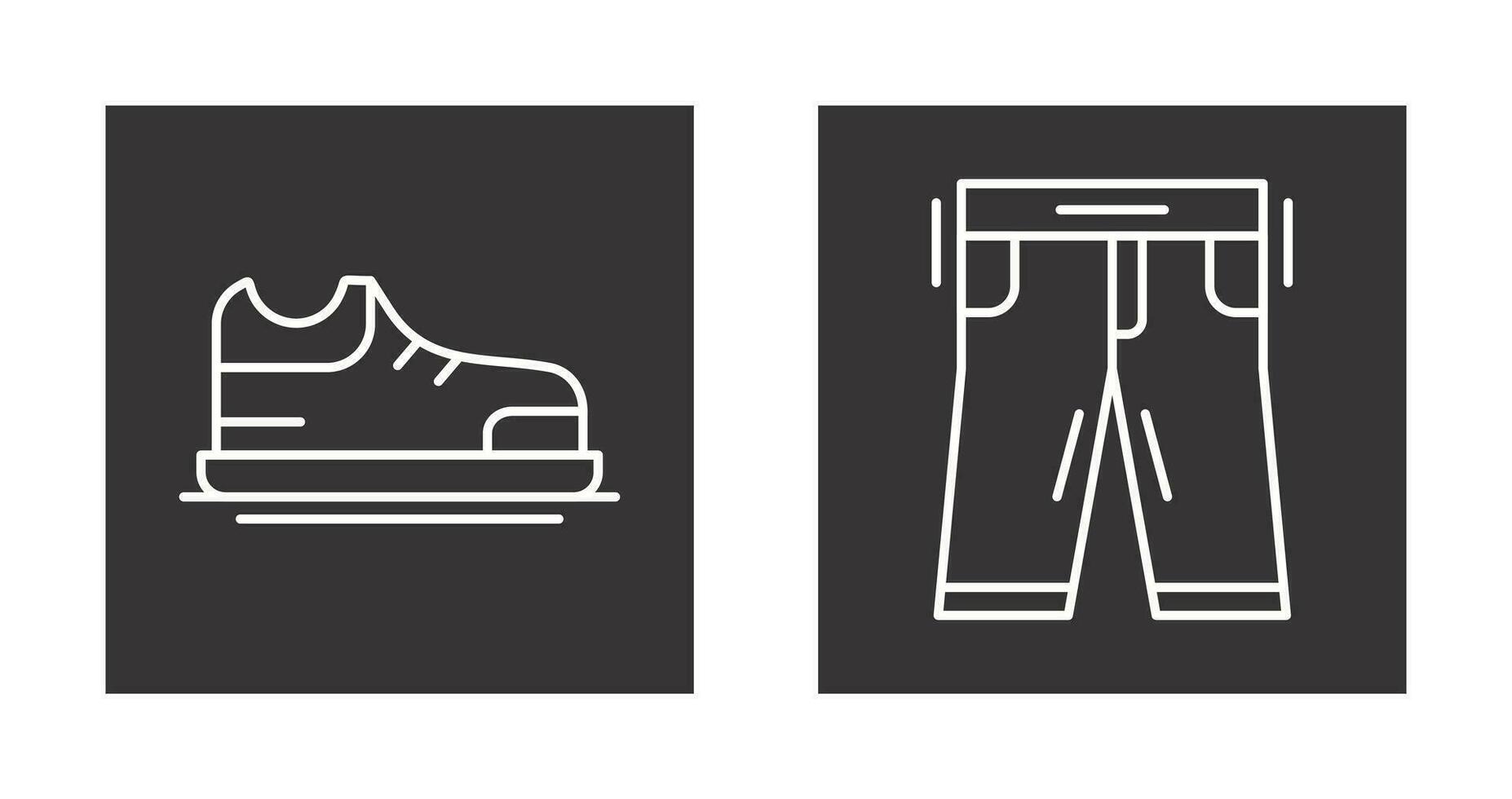 Zapatos y pantalones icono vector